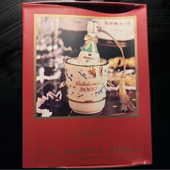 Lenox Ornament Celebrate 2000 Millennium Edition Korbel Champagne Bottle - Picture 1 of 13